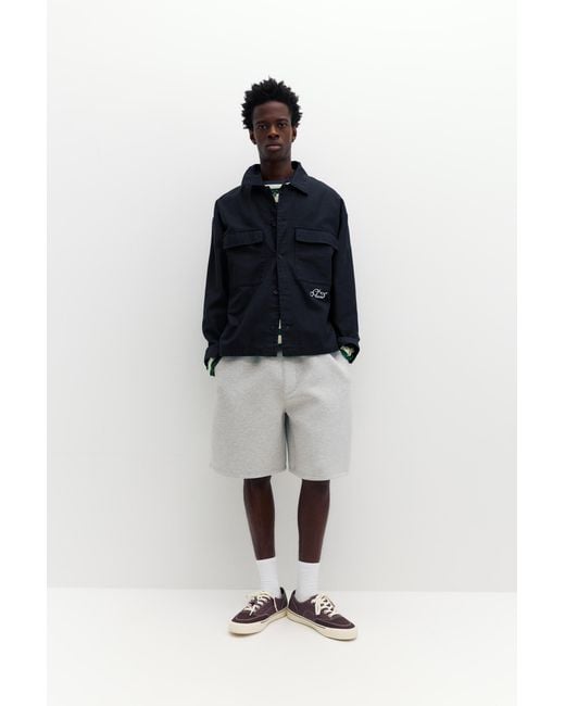 Pull&Bear Blue Stwd Overshirt for men