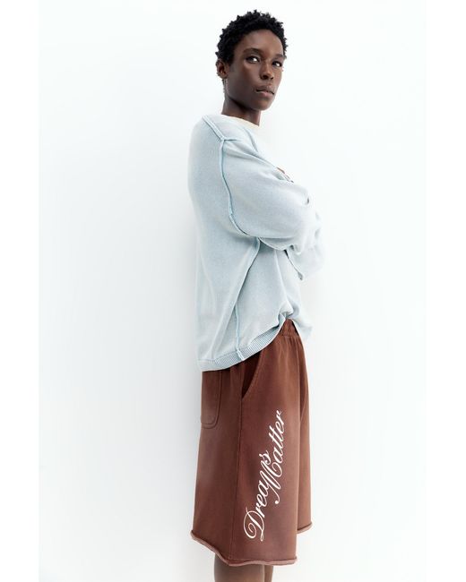 Pull&Bear Skater Joggingbermuda Met Print in het White voor heren