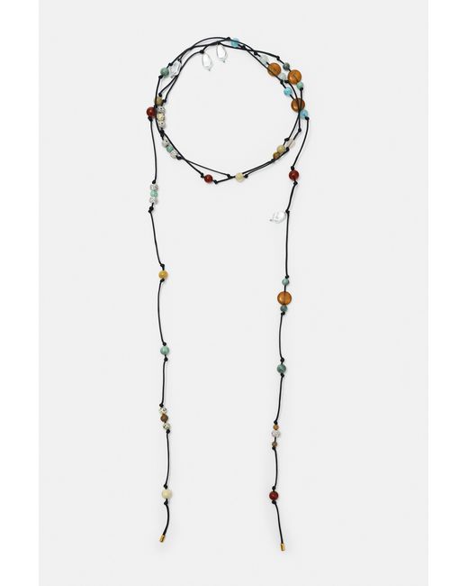 Collier Long Pierres Pull&Bear en coloris White