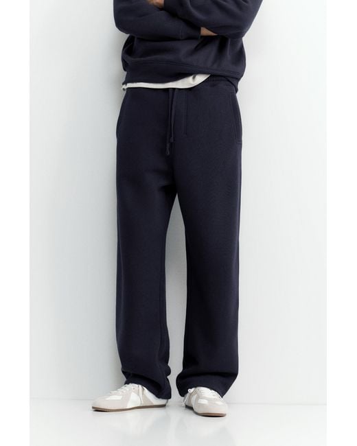 Pull&Bear Blue Baggy Joggers for men