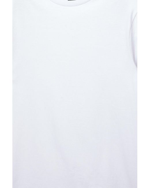 Pull&Bear White Muscle Fit T-Shirt for men