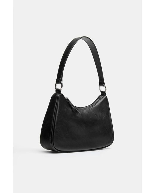 Pull&Bear Black Shoulder Bag With Rings