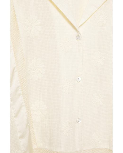 Pull&Bear Gray Floral Embroidery Shirt