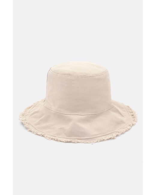 Pull&Bear Natural Mütze Im Bucket-Hat-Stil Mit Fransen