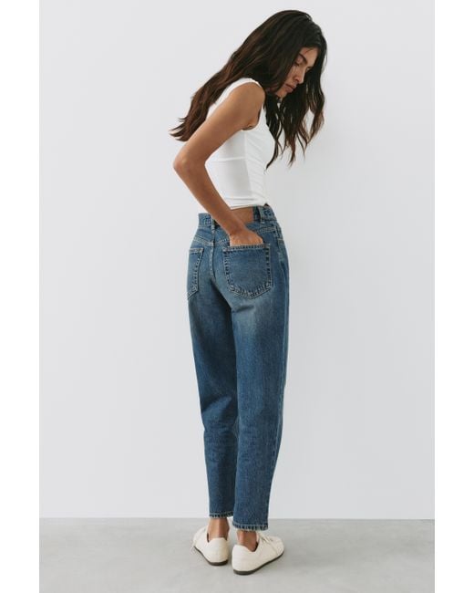 Pull&Bear Blue High-Waist Mom Jeans