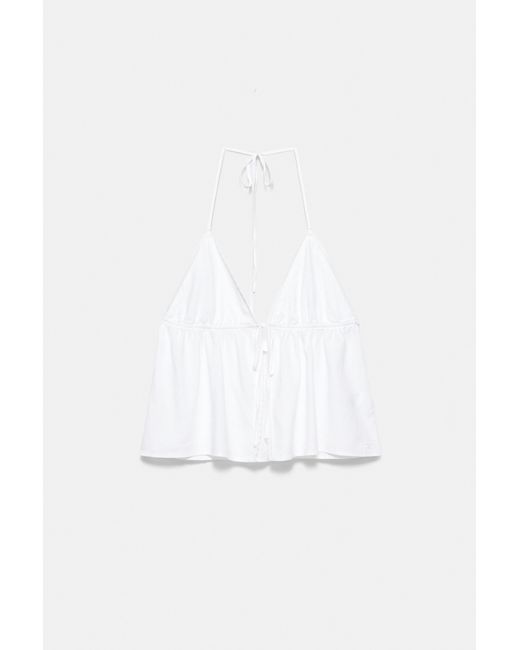 Top Halter di Pull&Bear in White