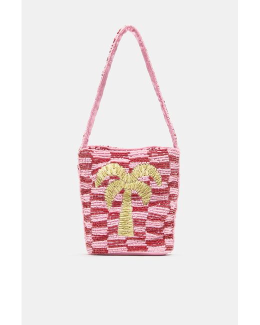 Pull&Bear White Beaded Shoulder Bag