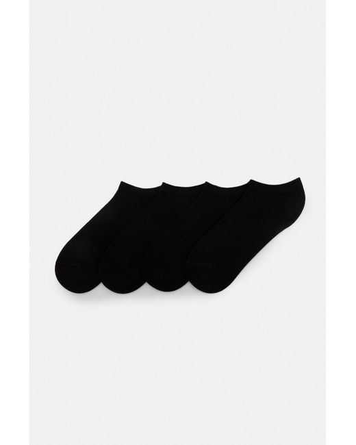 Pull&Bear Black Pack Of 4 Pairs Of Ankle Socks for men