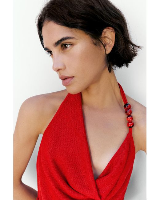 Pull&Bear Red Short Dress