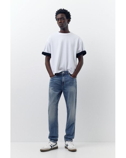 Pull&Bear Blue Slim Fit Jeans for men