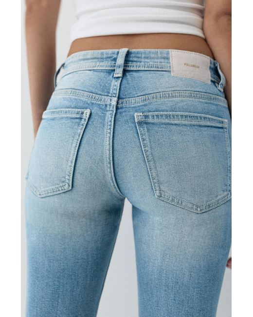 Pull&Bear Blue Low-Rise Boot-Cut Jeans