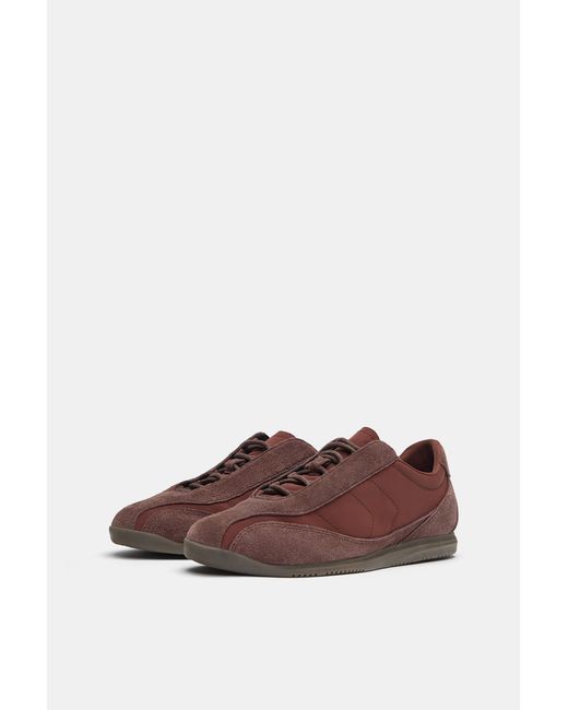 Pull&Bear Black Leather Trainers