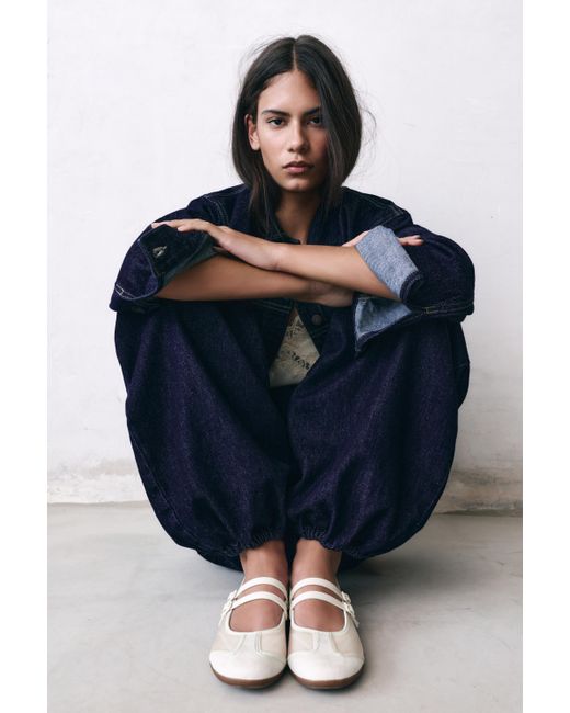 Pull&Bear Blue Sports Ballet Flats