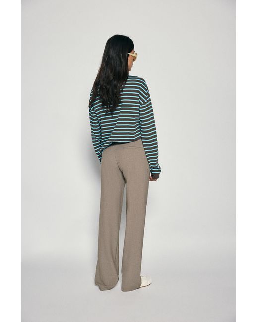 Pull&Bear Gray Full Length Smart Trousers