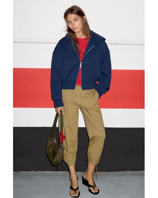 Pantalon Capri Cargo Pull&Bear en coloris Blue