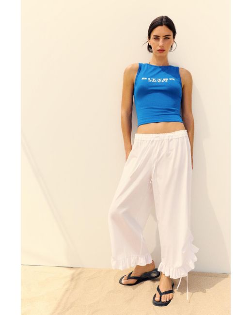 Pull&Bear Black Slogan Tank Top