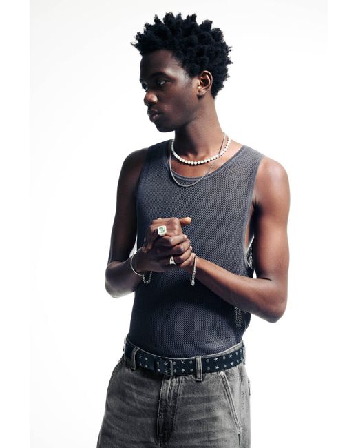 Pull&Bear Doppelpack Halsketten Kunstperlen in White für Herren
