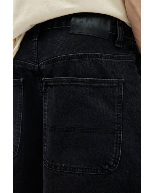 Pull&Bear Baggy Loose Jeans-Bermudashorts in White für Herren