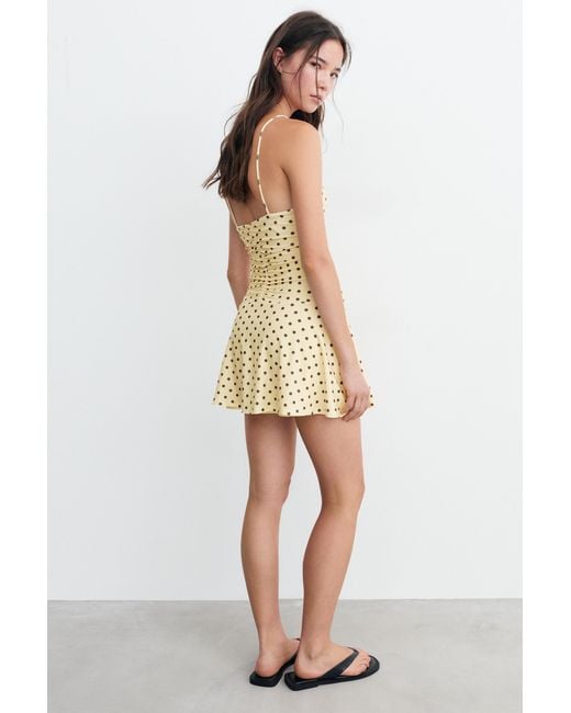 Pull&Bear Blue Short Polka Dot Strappy Dress