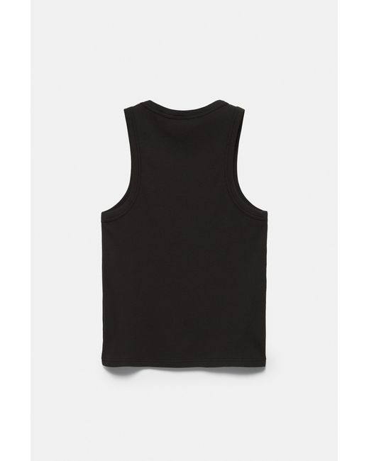 Pull&Bear Black Stwd Waffle-Knit Vest for men