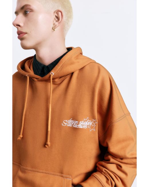 Pull&Bear Blue Stwd Star Hoodie for men