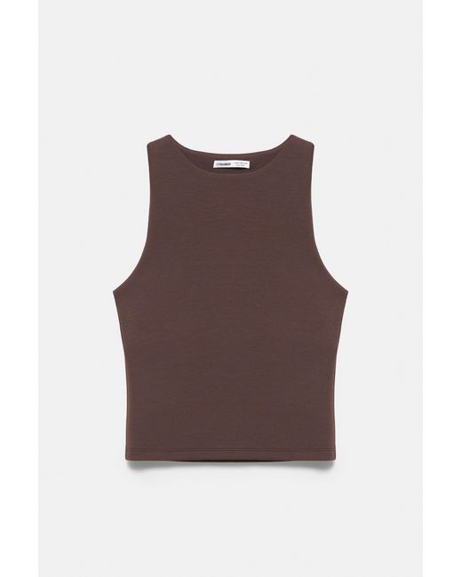 Débardeur Doux Au Toucher Pull&Bear en coloris Brown