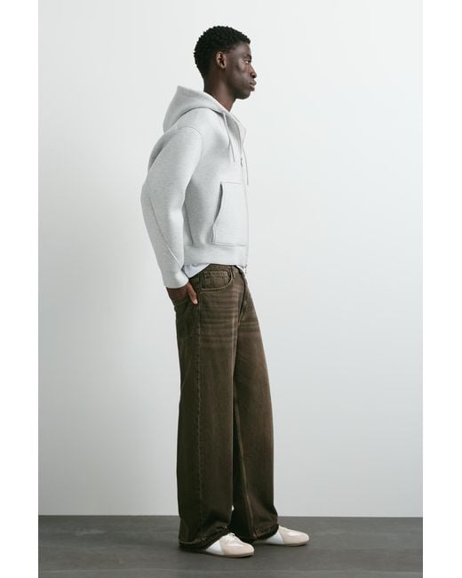 Pull&Bear Gray Wide-Leg Jeans for men