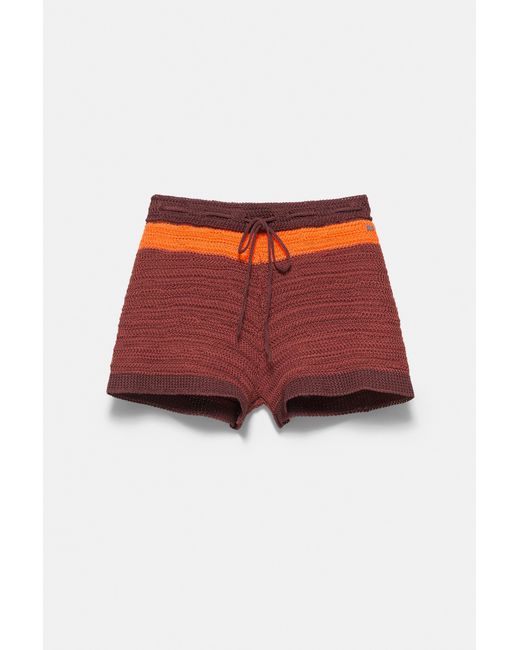 Pull&Bear Blue Crochet Knit Shorts