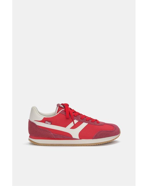 Pull&Bear Red Retro Trainers