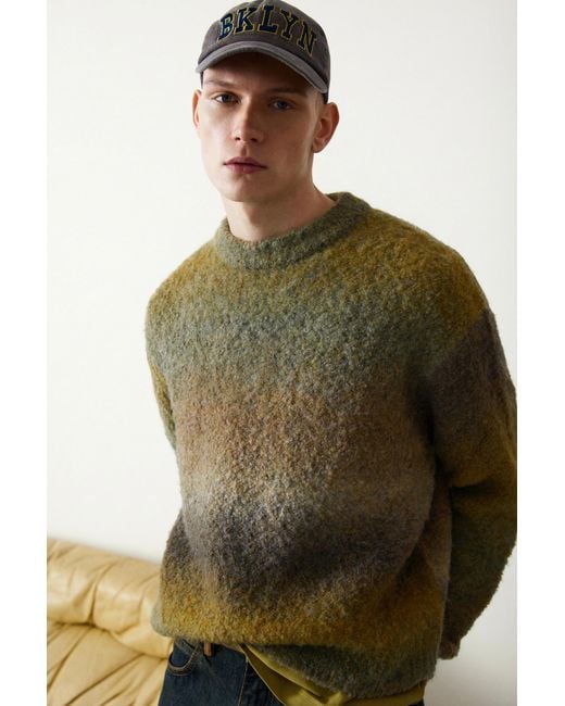 Pull&Bear Green Gradient Sweater for men