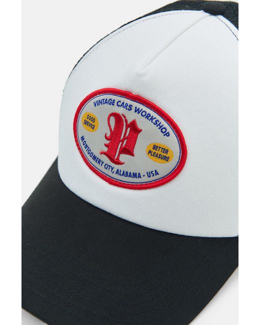 Pull&Bear Blue Trucker Cap With Patch for men