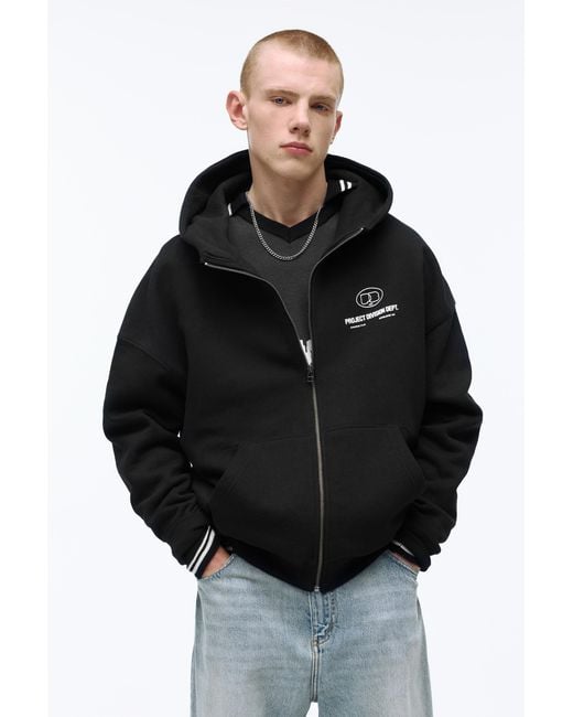 Pull&Bear Green Hoodie With Zipper for men