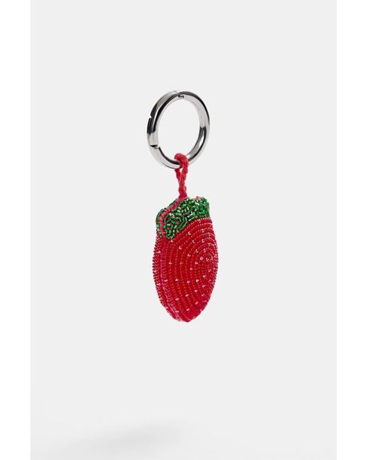 Pull&Bear Red Beaded Strawberry Charm