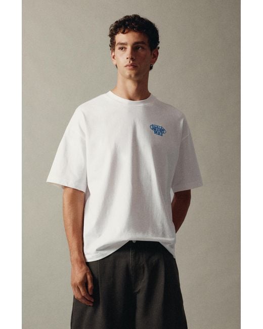 Pull&Bear White Surfrider Beach T-Shirt for men