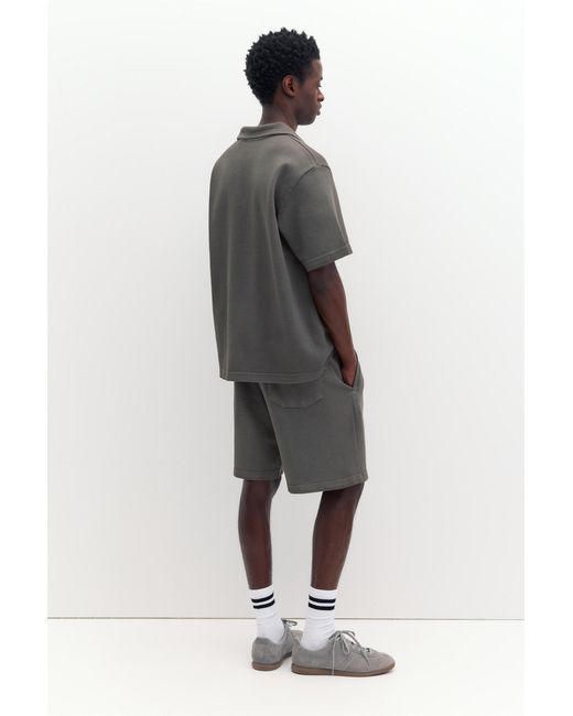 Bermuda Jogger Piqué Pull&Bear pour homme en coloris Gray