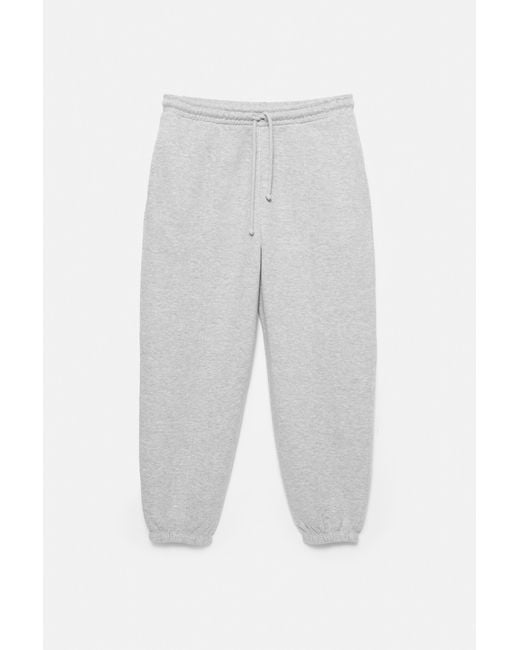Pull&Bear Gray Cuffed Tracksuit Bottoms
