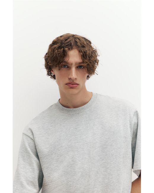 Pull&Bear Gray Boxy T-Shirt for men
