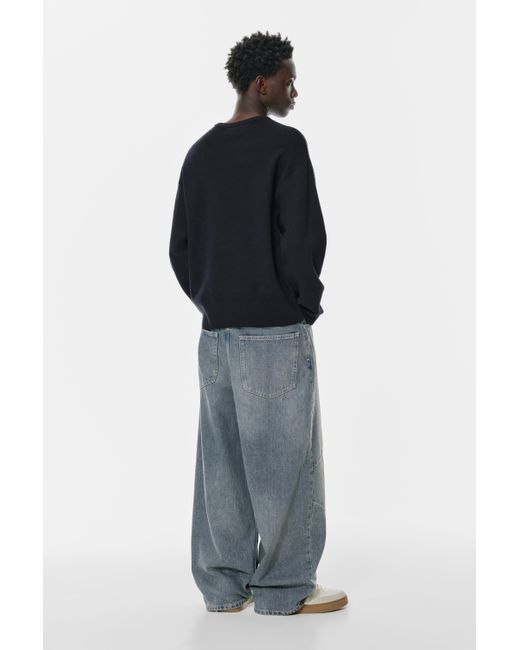 Pull&Bear Blue Soft Knit Jumper for men