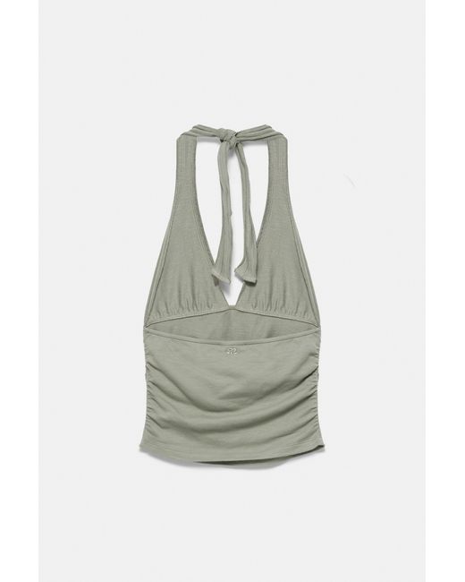 Pull&Bear Haltertop Met Strik in het Brown
