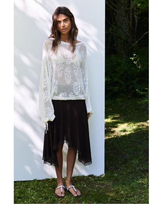Pull&Bear Black Cutwork Jumper