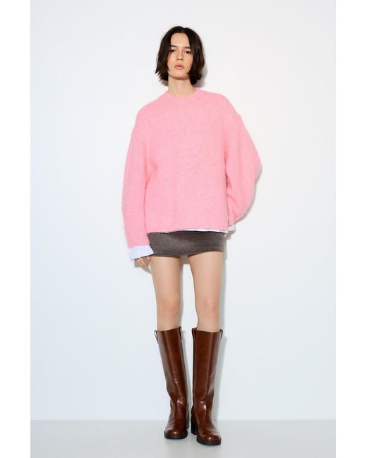 Pull&Bear Pink Round Neck Jumper
