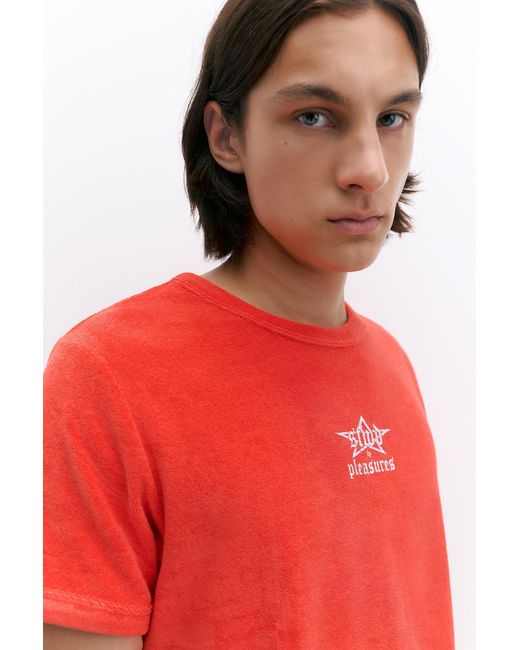 Pull&Bear Red Pleasures X Stwd Towelling T-Shirt for men
