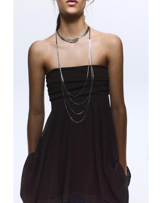 Pull&Bear White Multiple Necklace
