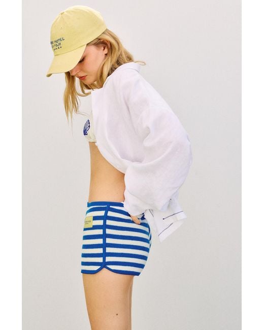Pull&Bear Gestreepte Short La Toja in het White