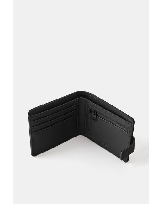Pull&Bear Brieftasche Mit Gummiertem Finish in Black für Herren
