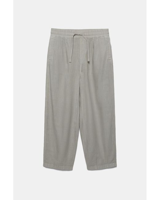 Pull&Bear Joggingbroek Van Linnenmix in het Blue voor heren