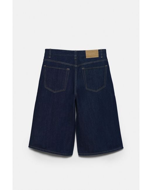Pull&Bear Denim Jorts Met Lage Taille in het Blue
