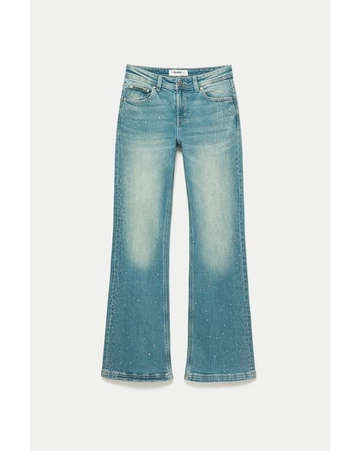 Pull&Bear Blue Glitzer-Bootcut-Jeans