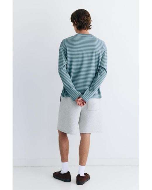 Pull&Bear Blue Striped Stwd T-Shirt for men
