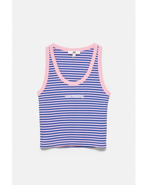 Pull&Bear Gestreepte Tanktop in het Blue